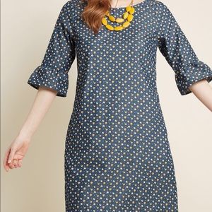 Blue Floral Dress by ModCloth. Size Large